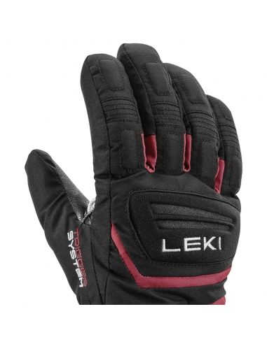 Rękawice narciarskie LEKI Griffin 3D Junior (pięciopalczaste) Black/Rose 4.0