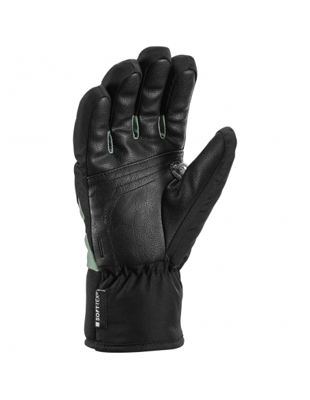 Rękawice narciarskie LEKI Griffin 3D Junior (pięciopalczaste) Black/Dusty-Green 4.0