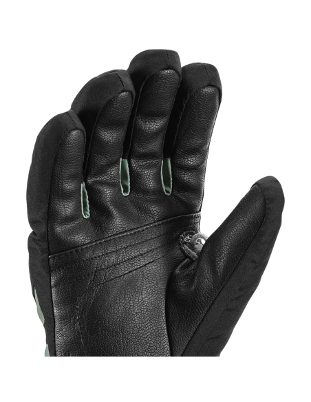 Rękawice narciarskie LEKI Griffin 3D Junior (pięciopalczaste) Black/Dusty-Green 4.0