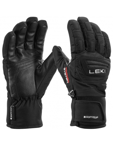 Rękawice narciarskie LEKI Griffin 3D Junior (pięciopalczaste) Black 4.0