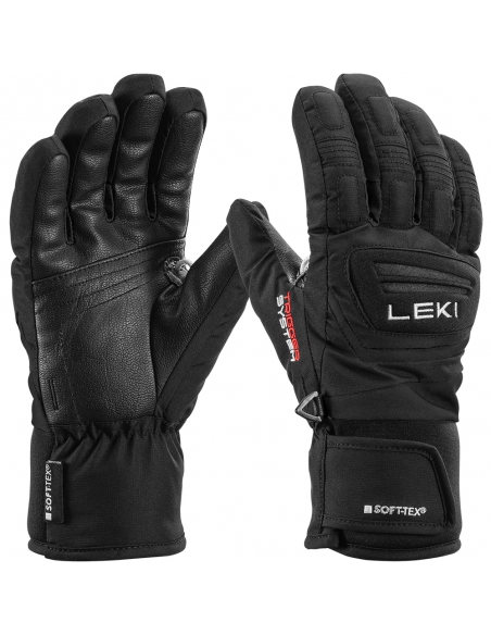 Rękawice narciarskie LEKI Griffin 3D Junior (pięciopalczaste) Black 4.0