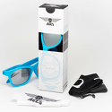 Okulary przeciwsłoneczne dla dzieci Babiators Aces Navigator Electric Blue lustrzane szkła 6+