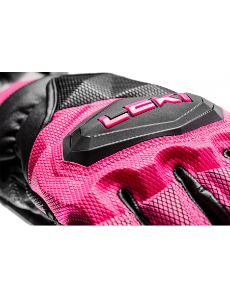Rękawice narciarskie Leki WCR Venom 3D Junior (pięciopalczaste) Black/Pink