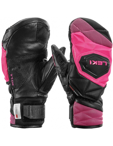 Rękawice narciarskie Leki WCR Venom 3D Junior Mitten (jednopalczaste) Black/Pink