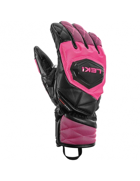 Rękawice narciarskie Leki WCR Venom 3D Junior (pięciopalczaste) Black/Pink