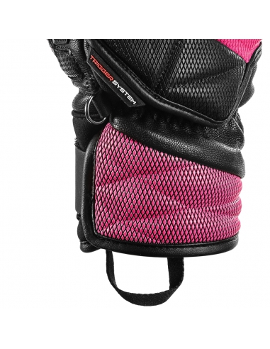 Rękawice narciarskie Leki WCR Venom 3D Junior (pięciopalczaste) Black/Pink