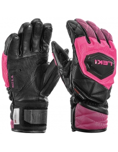 Rękawice narciarskie Leki WCR Venom 3D Junior (pięciopalczaste) Black/Pink