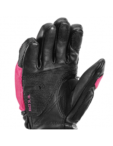 Rękawice narciarskie Leki WCR Venom 3D Junior (pięciopalczaste) Black/Pink