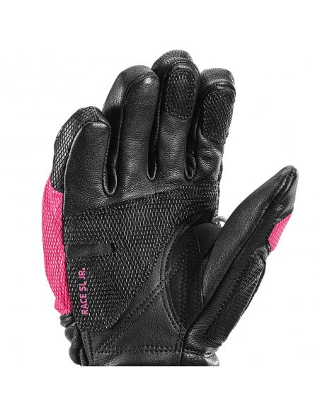 Rękawice narciarskie Leki WCR Venom 3D Junior (pięciopalczaste) Black/Pink
