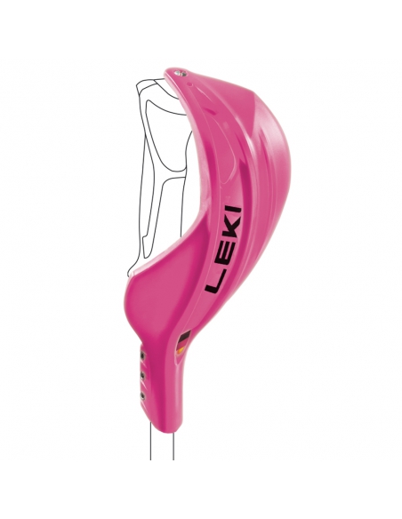 Ochraniacze-gardy na kije narciarskie Leki Gate Guard Closed WorldCup Neon Pink