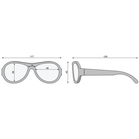 Okulary przeciwsłoneczne dla dzieci Babiators Original Aviator Blue Angels Blue