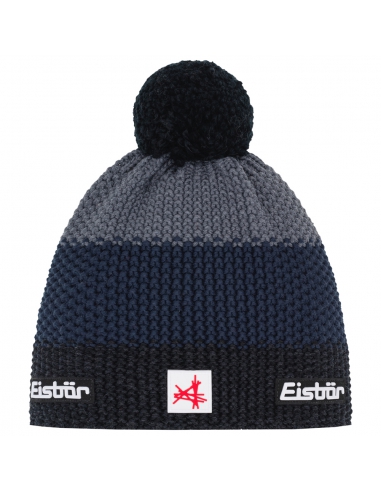 Czapka z pomponem Eisbar STAR POMPON SA 786 Black-Cobalt-Anthracite