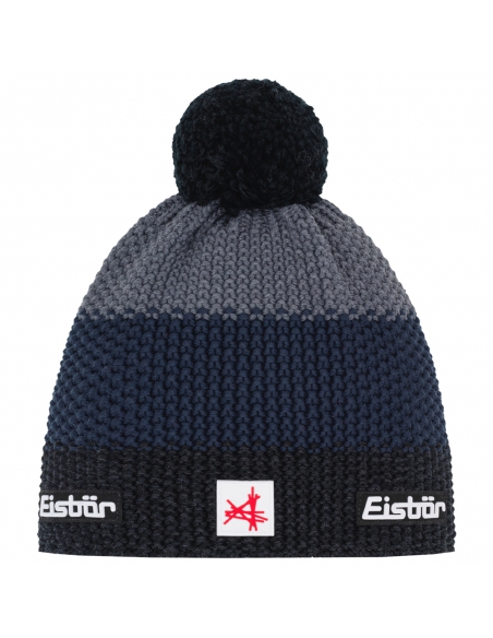 Czapka z pomponem Eisbar STAR POMPON SA 786 Black-Cobalt-Anthracite