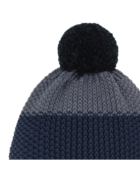 Czapka z pomponem Eisbar STAR POMPON SA 786 Black-Cobalt-Anthracite