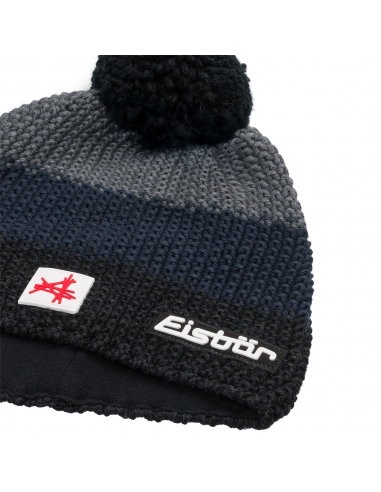 Czapka z pomponem Eisbar STAR POMPON SA 786 Black-Cobalt-Anthracite