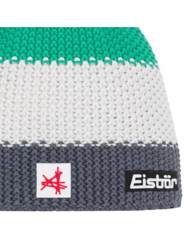 Czapka z pomponem Eisbar STAR POMPON SA 645 Anthracite-White-Mineral Green