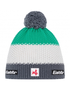 Czapka z pomponem Eisbar STAR POMPON SA 645 Anthracite-White-Mineral Green