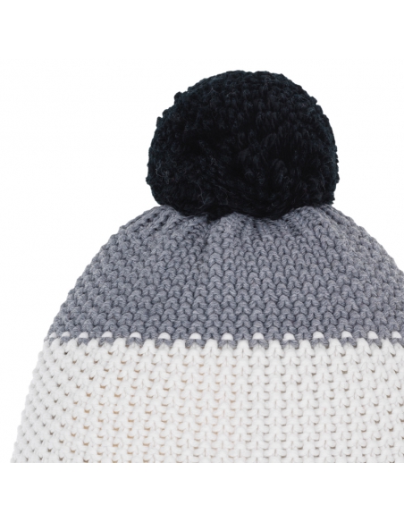 Czapka z pomponem Eisbar STAR POMPON SA 142 Pink-White-Grey