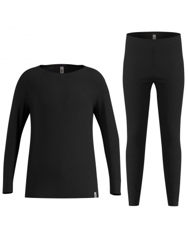 Bielizna termoaktywna dla dzieci (koszulka + getry) Odlo Merino 200 Kids Black