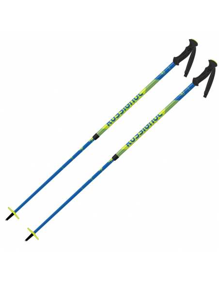 Kije narciarskie Rossignol (regulowane 70-105 cm) Telescopic Junior Blue/Yellow