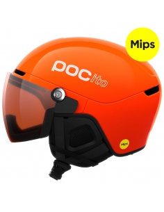 Kask narciarski z szybą POC POCito OBEX VISOR MIPS Fluorescent Orange