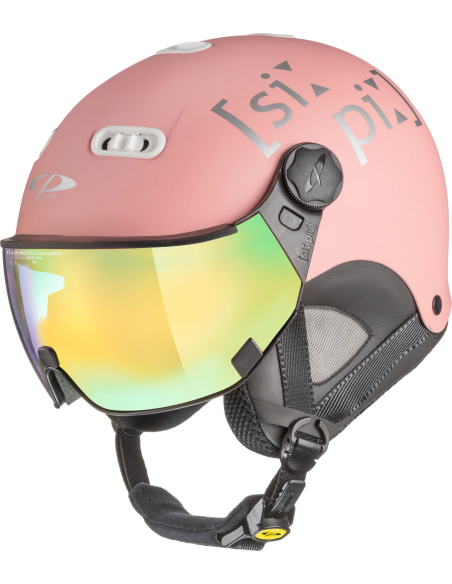 Kask narciarski z szybą CP Carachillo Dark Rose Satinato