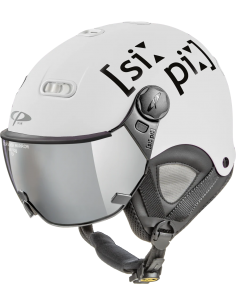 Kask narciarski z szybą CP Carachillo White Satinato