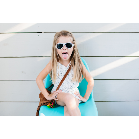 Okulary przeciwsłoneczne dla dzieci Babiators Original Aviator Wicked White