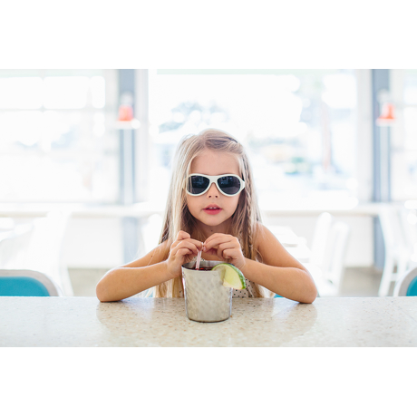 Okulary przeciwsłoneczne dla dzieci Babiators Original Aviator Wicked White