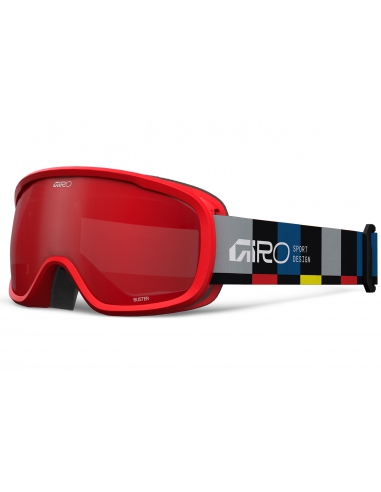 Gogle narciarskie Giro Buster Junior Black Blocks / Amber Scarlet