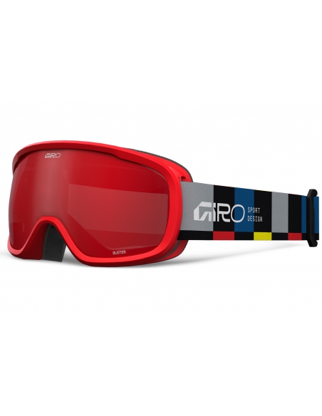 Gogle narciarskie Giro Buster Junior Black Blocks / Amber Scarlet