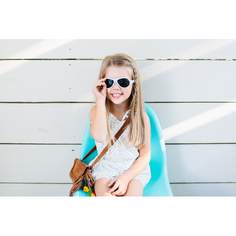 Okulary przeciwsłoneczne dla dzieci Babiators Original Aviator Wicked White