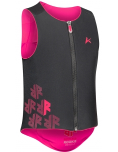 Kamizelka ochraniacz narciarski pleców i tułowia "żółw" Komperdell Ballistic FlexFit Pro Junior Black/Neon-Pink