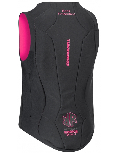 Kamizelka ochraniacz narciarski pleców i tułowia "żółw" Komperdell Ballistic FlexFit Pro Junior Black/Neon-Pink