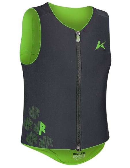 Kamizelka ochraniacz narciarski pleców i tułowia "żółw" Komperdell Ballistic FlexFit Pro Junior Black/Neon-Green