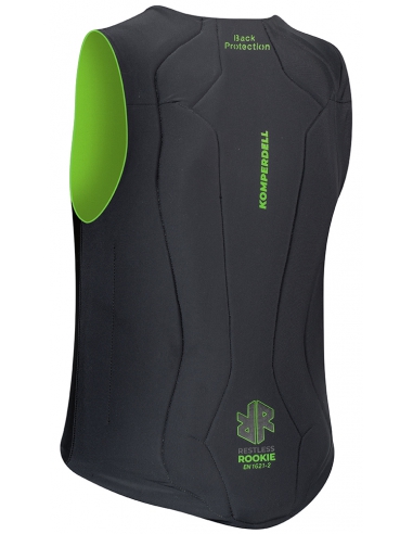 Kamizelka ochraniacz narciarski pleców i tułowia "żółw" Komperdell Ballistic FlexFit Pro Junior Black/Neon-Green