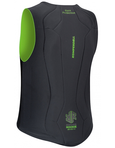 Kamizelka ochraniacz narciarski pleców i tułowia "żółw" Komperdell Ballistic FlexFit Pro Junior Black/Neon-Green