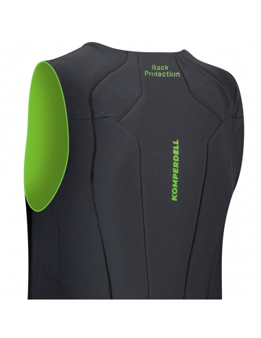 Kamizelka ochraniacz narciarski pleców i tułowia "żółw" Komperdell Ballistic FlexFit Pro Junior Black/Neon-Green