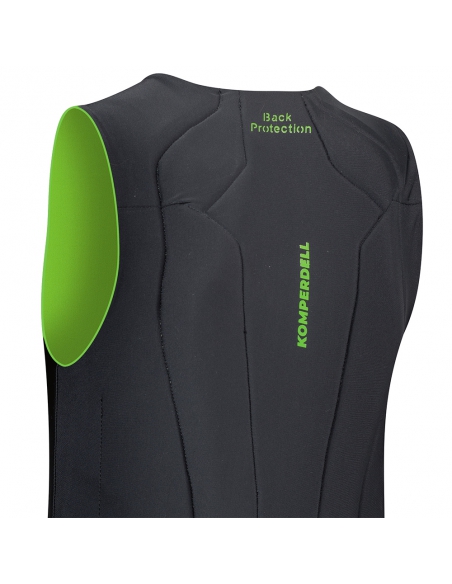 Kamizelka ochraniacz narciarski pleców i tułowia "żółw" Komperdell Ballistic FlexFit Pro Junior Black/Neon-Green