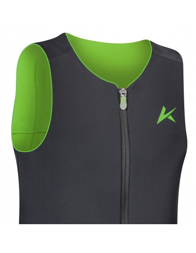 Kamizelka ochraniacz narciarski pleców i tułowia "żółw" Komperdell Ballistic FlexFit Pro Junior Black/Neon-Green