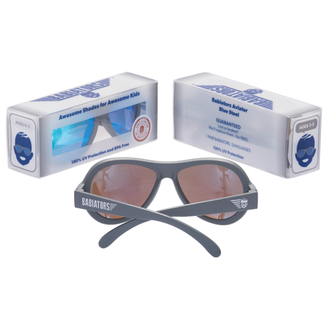 Okulary przeciwsłoneczne dla dzieci Babiators Original Aviator Blue Steel 0-2