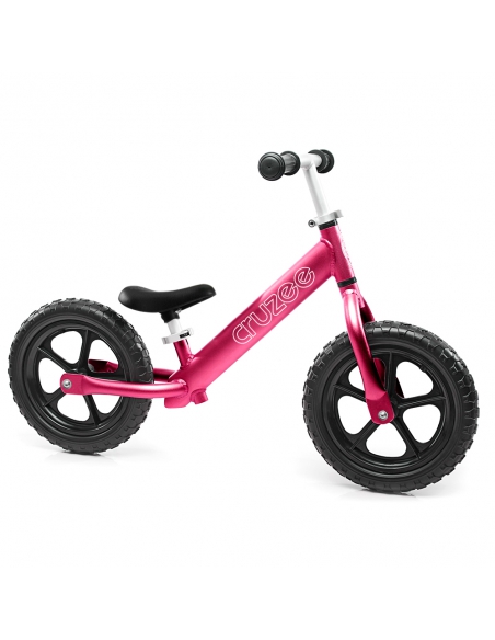 Rowerek biegowy Cruzee 12 różowy + pasek do noszenia GRATIS