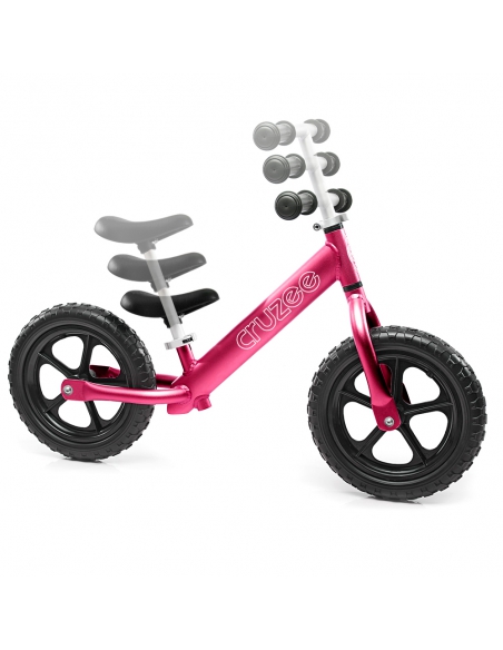 Rowerek biegowy Cruzee 12 różowy + pasek do noszenia GRATIS