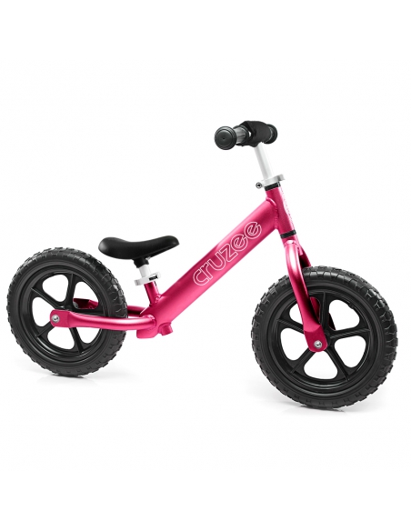 Rowerek biegowy Cruzee 12 SAFE różowy + pasek do noszenia GRATIS