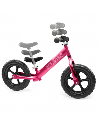 Rowerek biegowy Cruzee 12 SAFE różowy + pasek do noszenia GRATIS