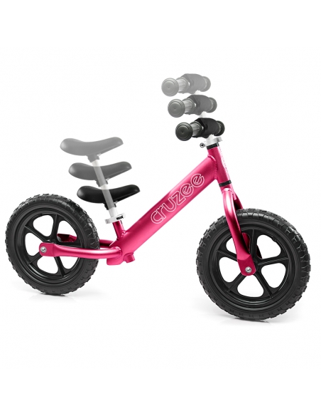 Rowerek biegowy Cruzee 12 SAFE różowy + pasek do noszenia GRATIS