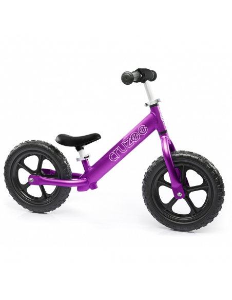 Rowerek biegowy Cruzee 12 SAFE fioletowy + pasek do noszenia GRATIS