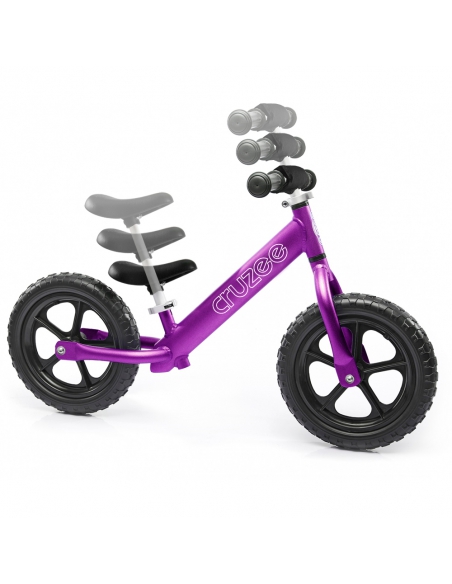 Rowerek biegowy Cruzee 12 SAFE fioletowy + pasek do noszenia GRATIS