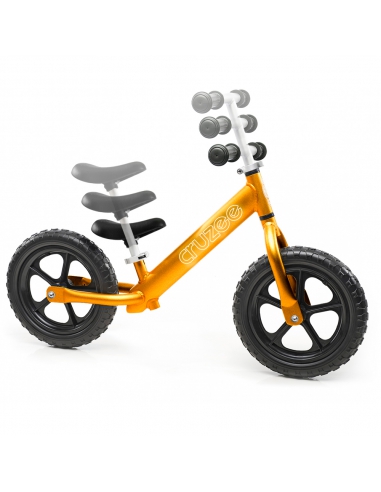 Rowerek biegowy Cruzee 12 złoty + pasek do noszenia GRATIS