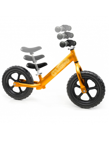 Rowerek biegowy Cruzee 12 SAFE złoty + pasek do noszenia GRATIS